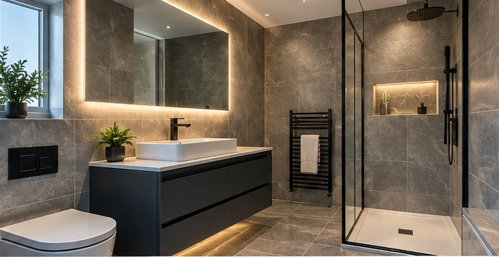 Contemporary bathroom and home improvement interiors