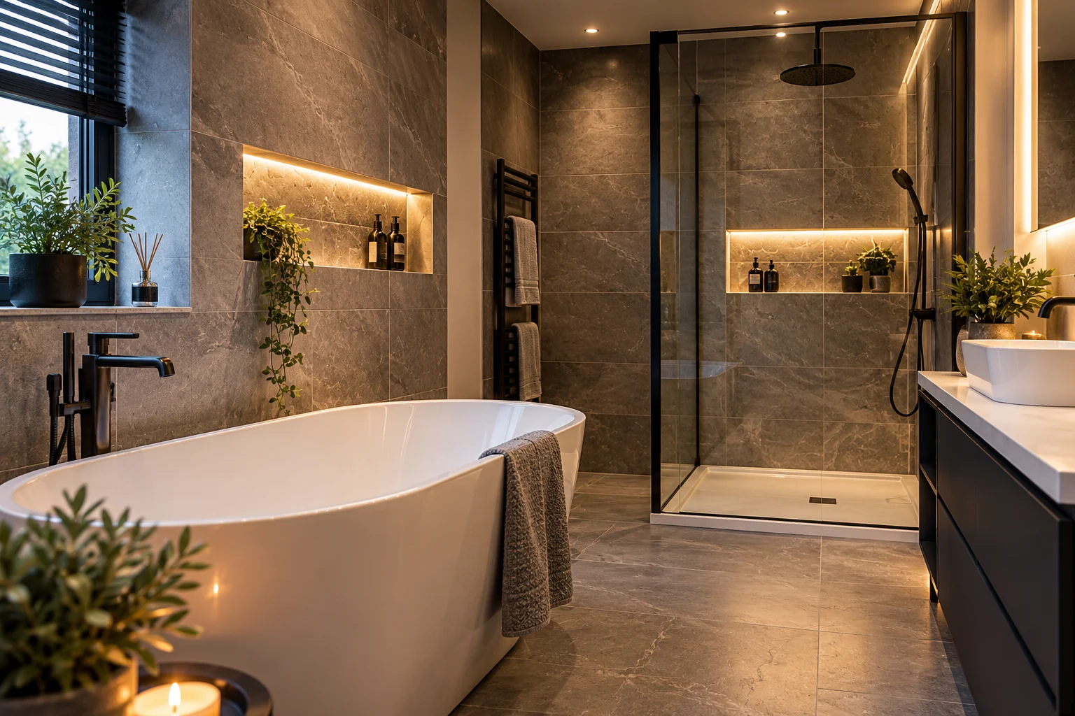Contemporary bathroom and home improvement interiors