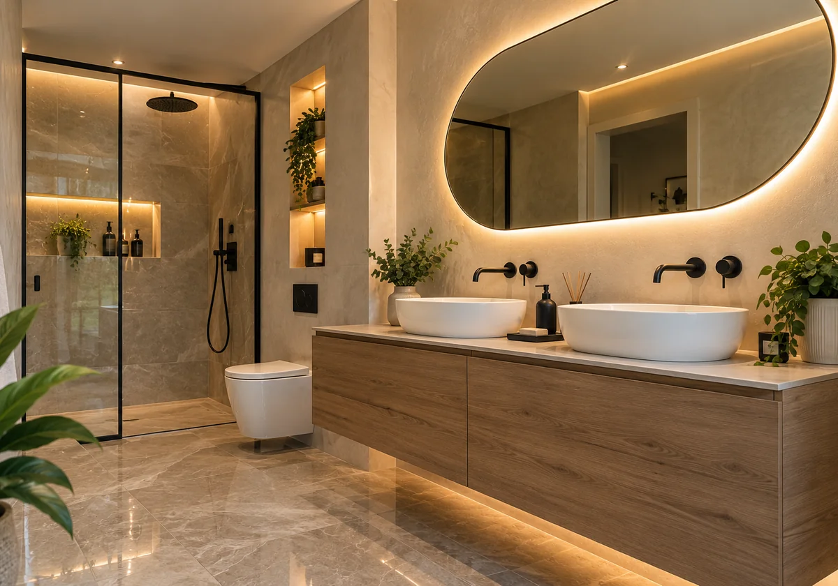 Contemporary bathroom and home improvement interiors